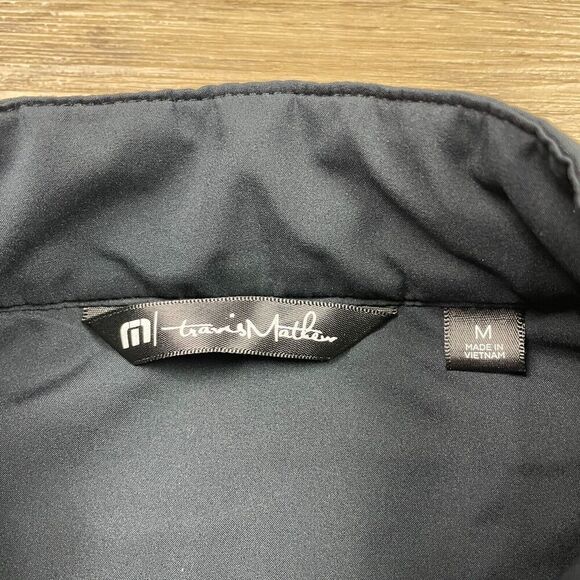 Travis Mathew Vest Mens Medium Black Puffer Cold Bay Golf Full Zip Golfer - Picture 5 of 11